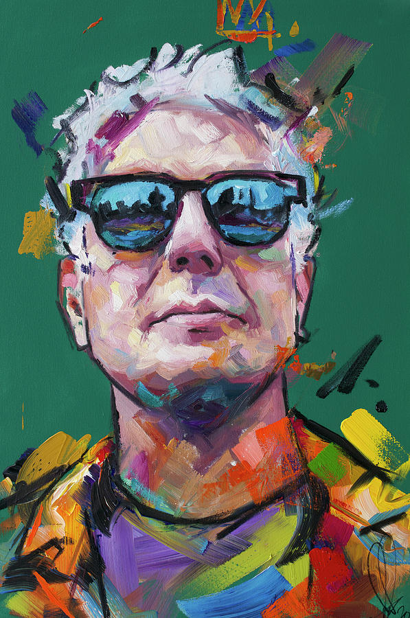 Anthony Bourdain III Painting by Richard Day