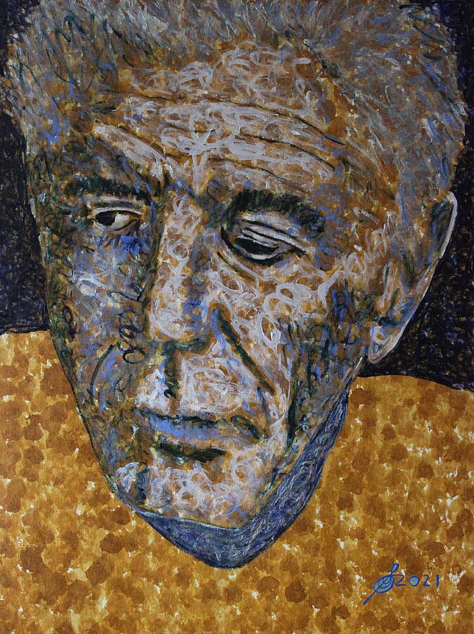 Anthony Bourdain original painting Painting by Sol Luckman