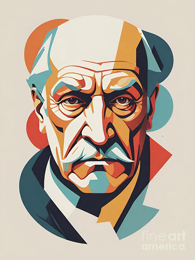 Anthony Caro expressionist portrait Digital Art by Christina Fairhead Art and Merch Anthony Caro expressionist portrait Digital Art by Christina Fairhead Art and Merch
