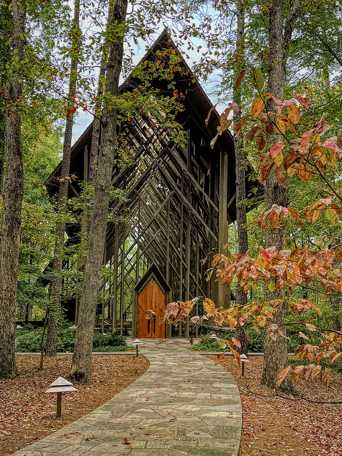Anthony Chapel Fall Entrance Photograph by Judy Vincent
