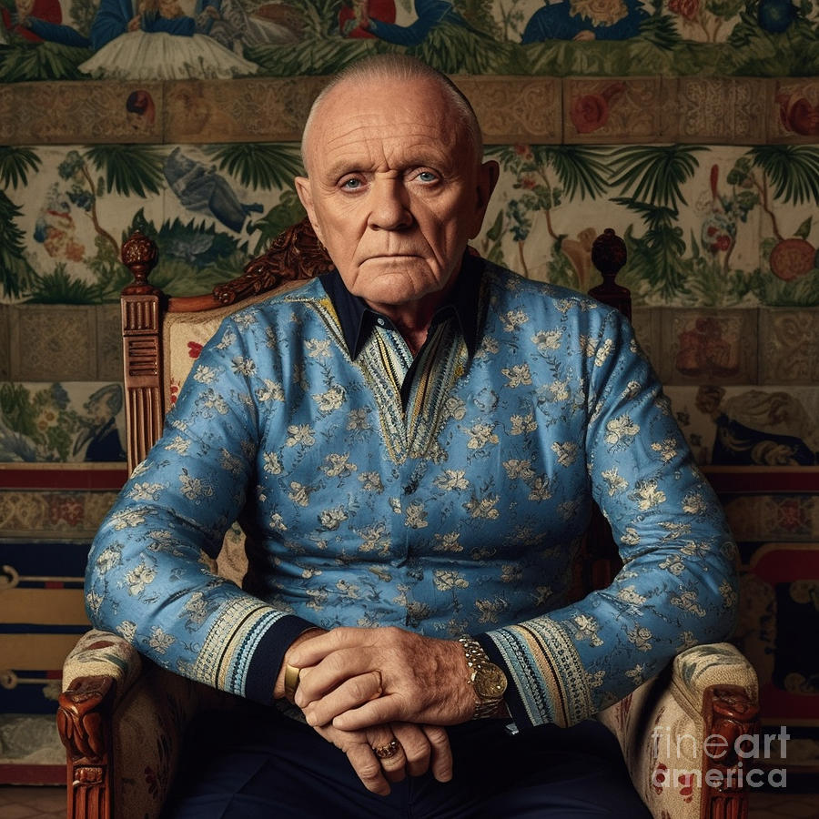 Fantasy Painting - Anthony  Hopkins  as  collaboration  between  by Asar Studios by Celestial Images