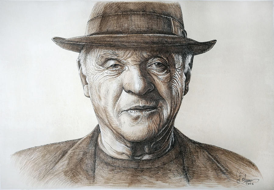 Portrait Drawing - Anthony Hopkins by Fatu Lucian