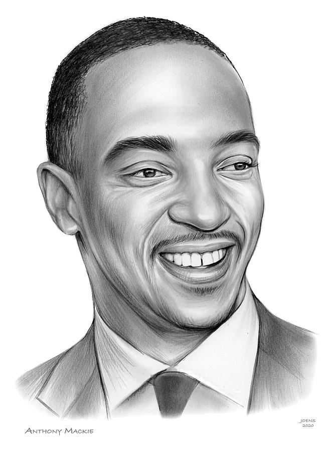 Anthony Mackie Drawing by Greg Joens