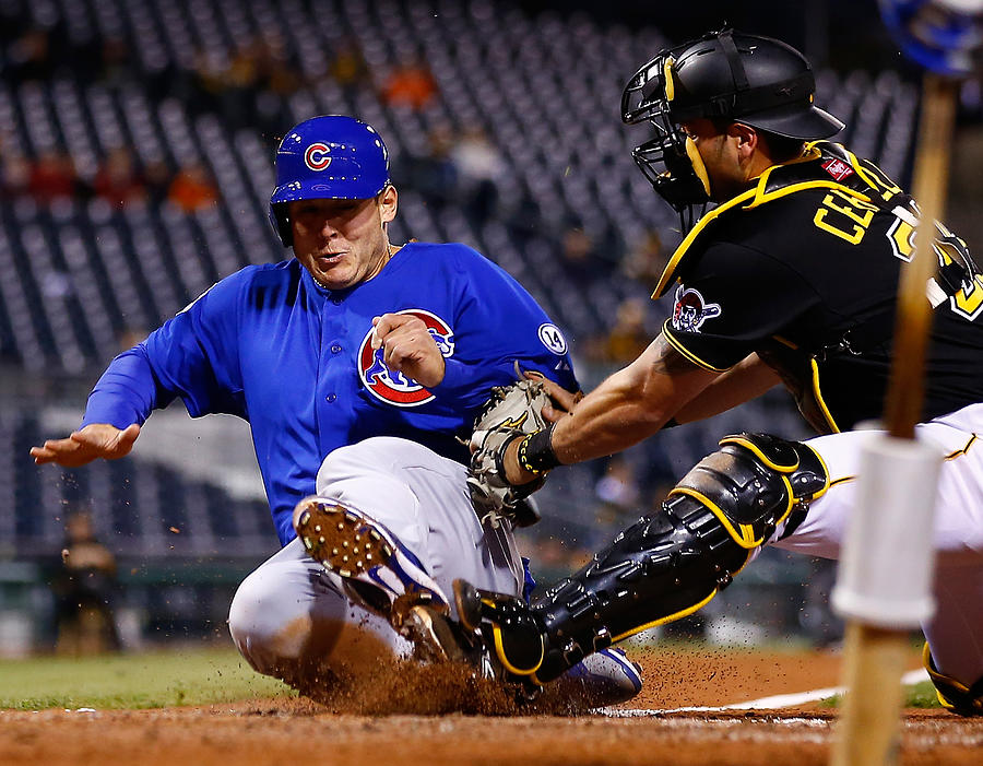 Anthony Rizzo and Francisco Cervelli Photograph by Jared Wickerham