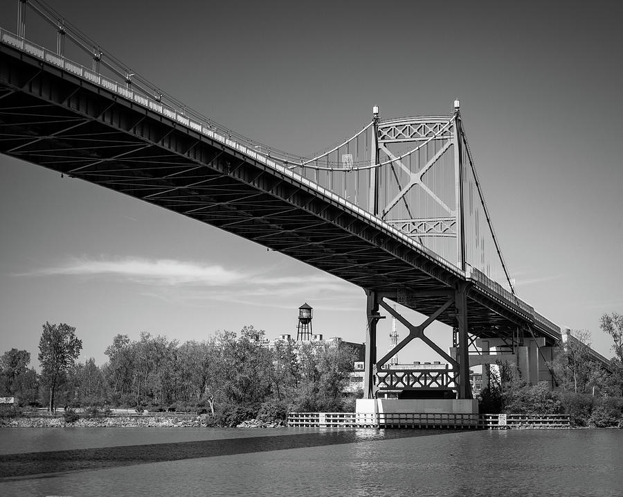 Anthony Wayne Bridge Black And White Photograph by Dan Sproul