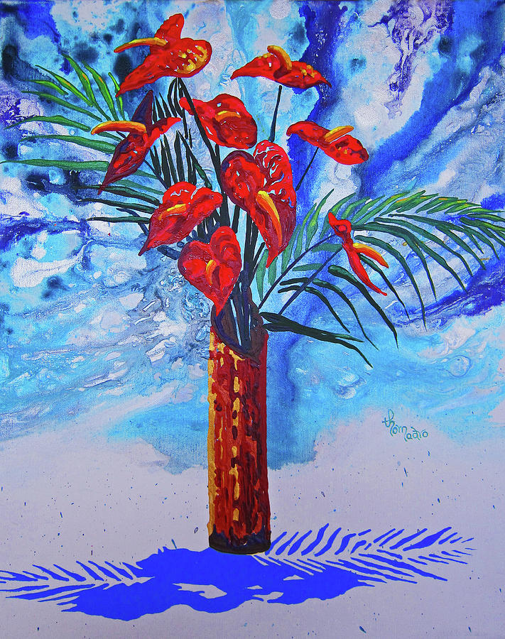 Anthuriums Painting by Thom MADro