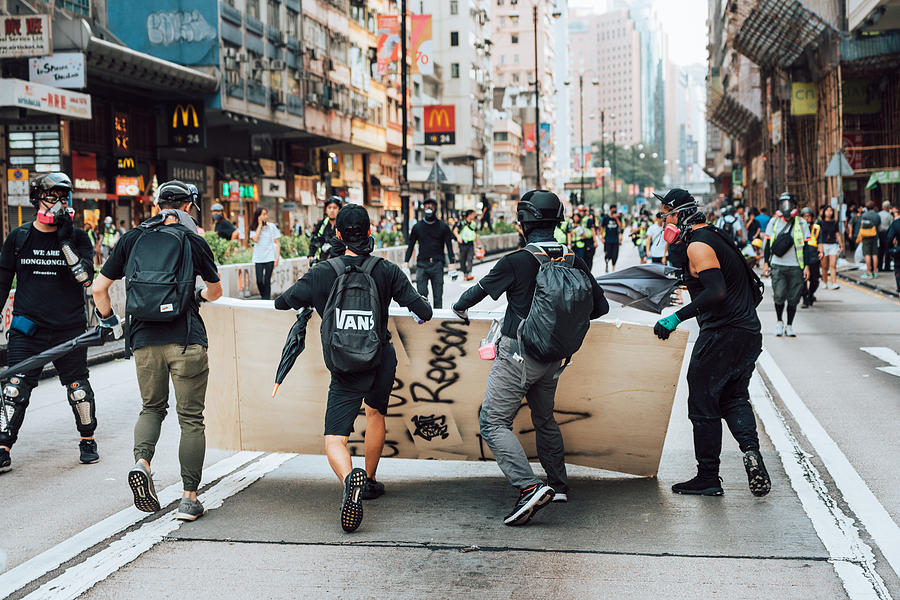 Anti-government protesters in Hongkong Photograph by Nikada