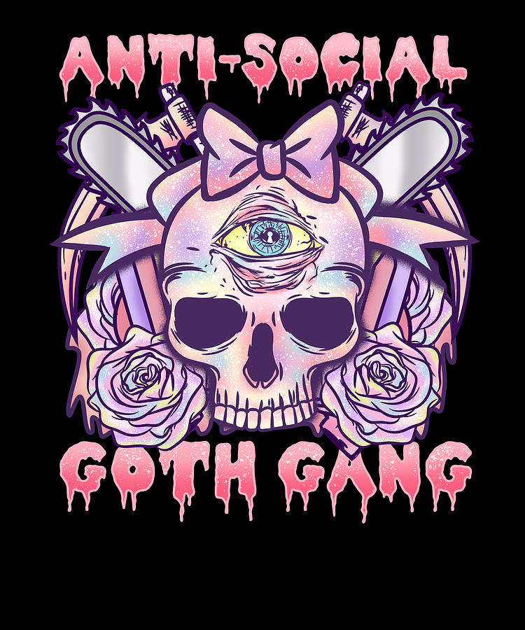 Anti social goth gang clearance hoodie