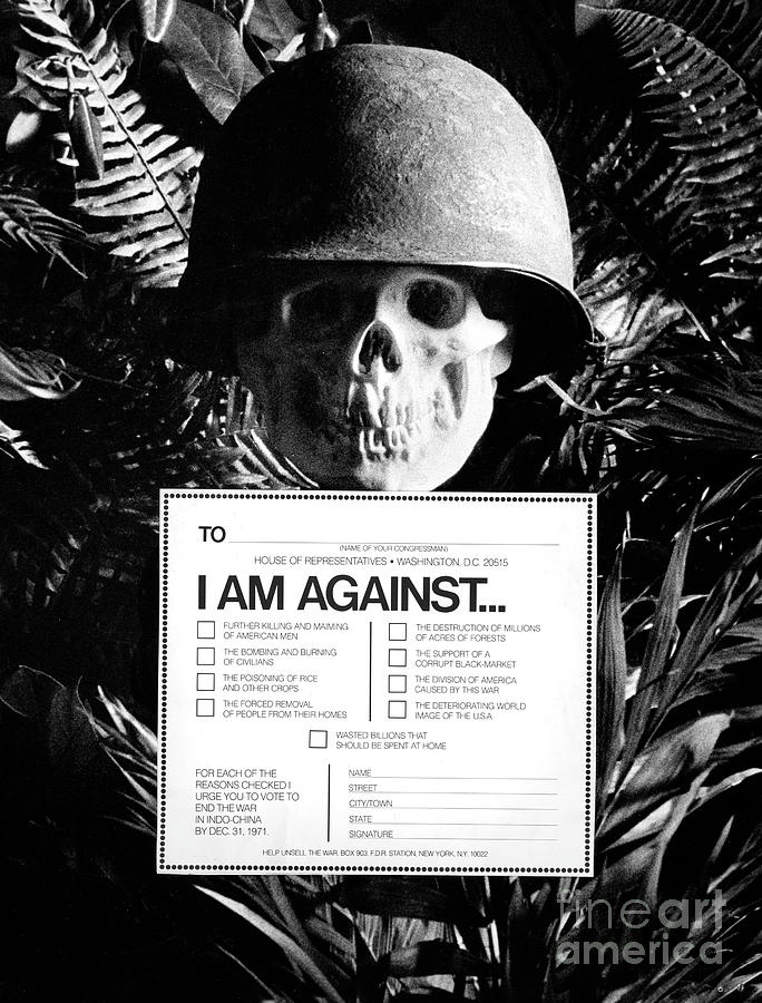 Anti-Vietman War Poster Photograph by Ron Johnstone
