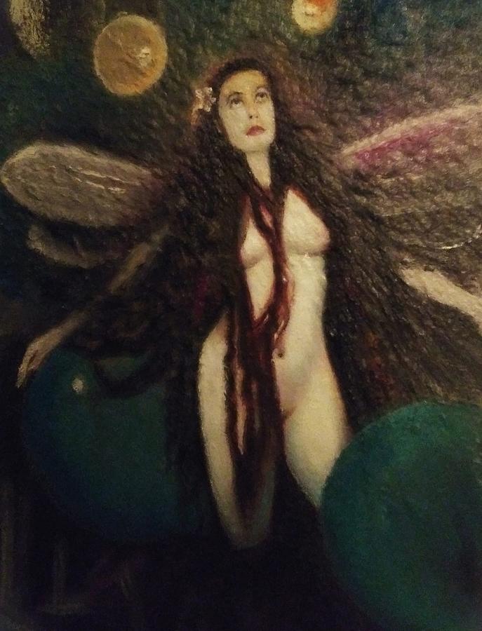 Anna The Ocean Fairy Painting by Dalgis Edelson