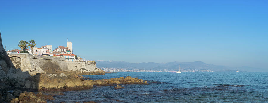 Antibes and mediterranean sea Photograph by Jean-Luc Farges