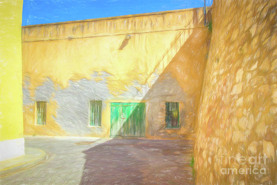 Antibes Historic City Wall, France, Painterly Photograph by Liesl Walsh