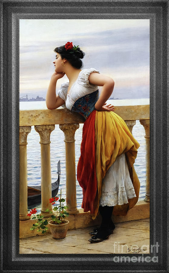 Anticipation by Eugene de Blaas Fine Art Old Masters Reproduction Painting by Rolando Burbon