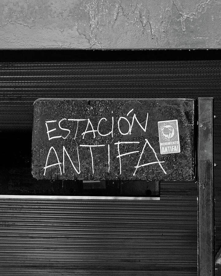 Antifa station--BW Photograph by Tristan Pruss - Fine Art America