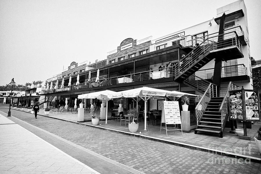 antiguo varadero old dry dock shops and cafes at puerto calero marina