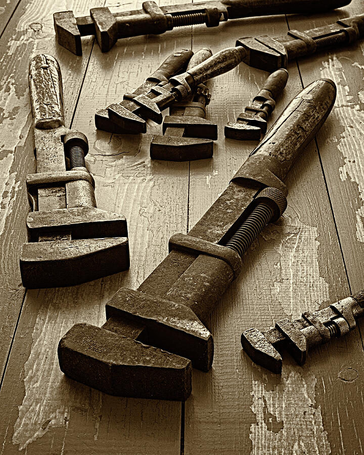 Antique Adjustable Wrenches Photograph by David Smith