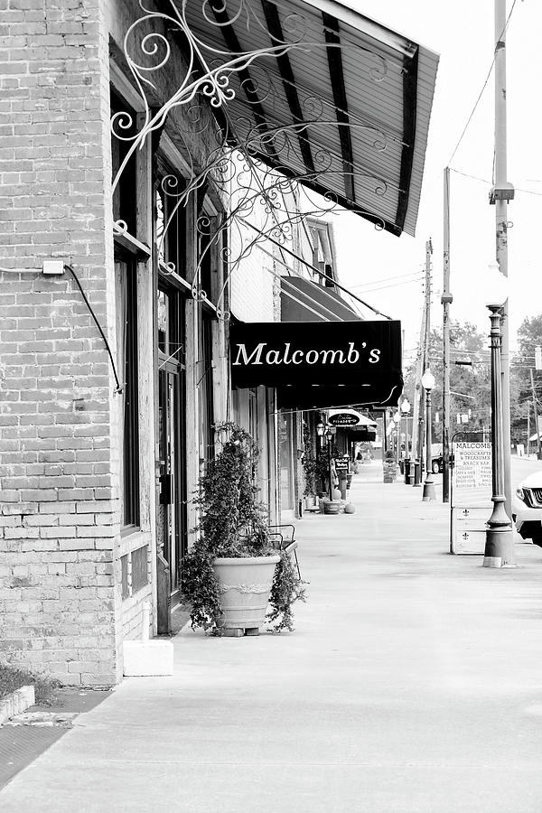 Antique Alley - Malcombs in Black and White Photograph by Ester McGuire
