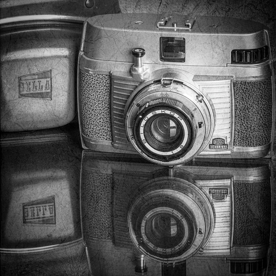 Antique Bilora Bella 44 Camera - Bw Mixed Media
