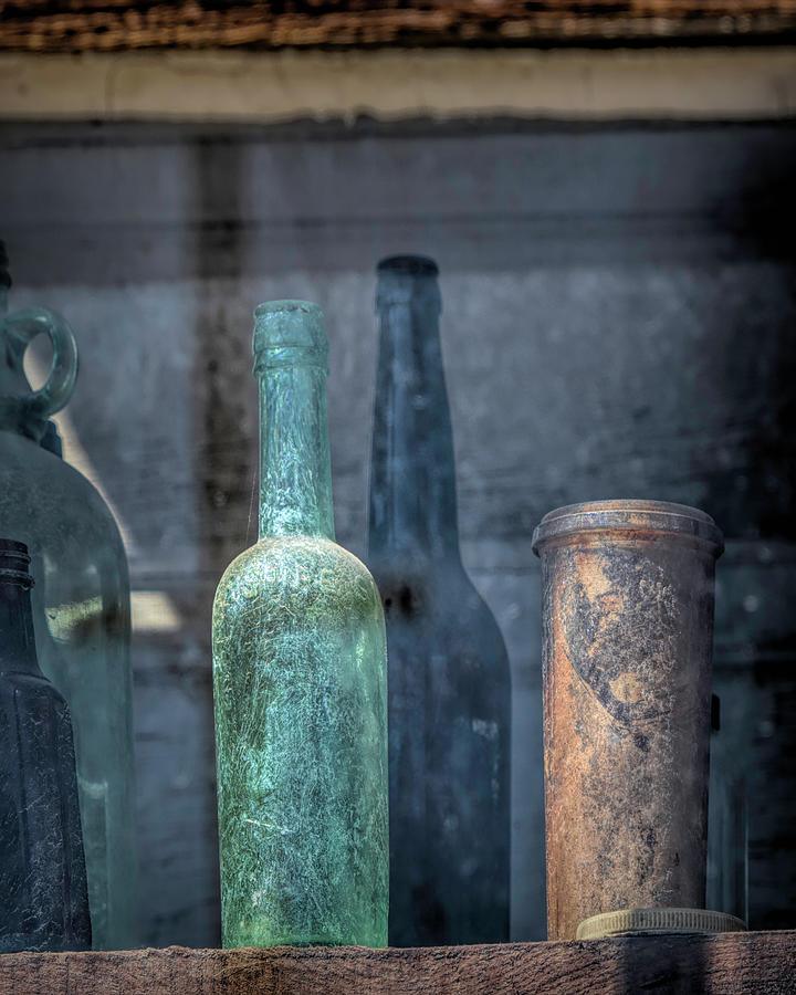 Antique Bottles in Bodie Photograph by Lindsay Thomson