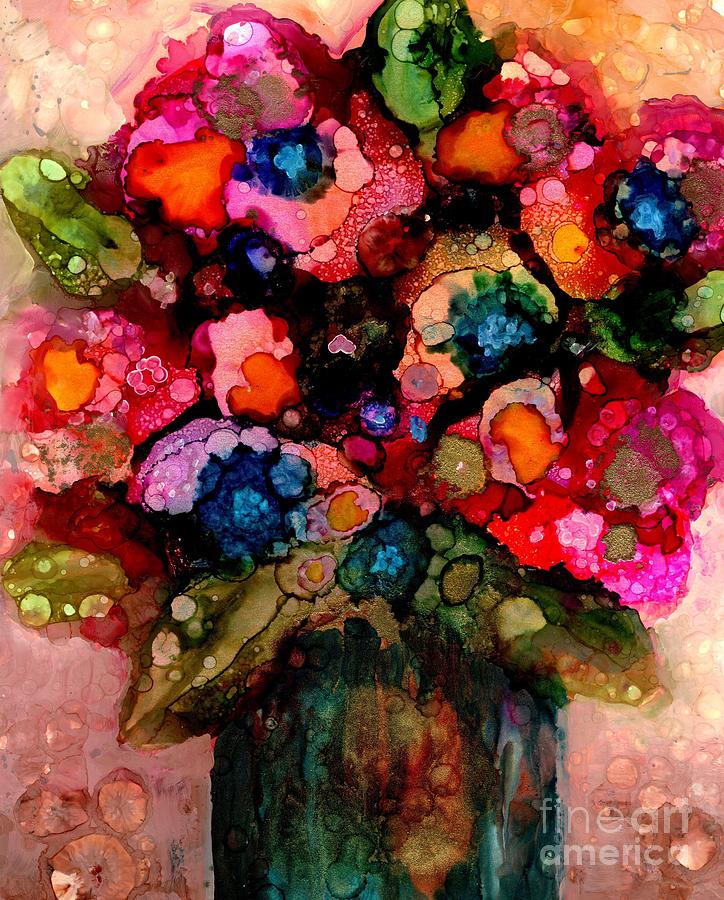 Antique Bouquet Painting by Beth Kluth