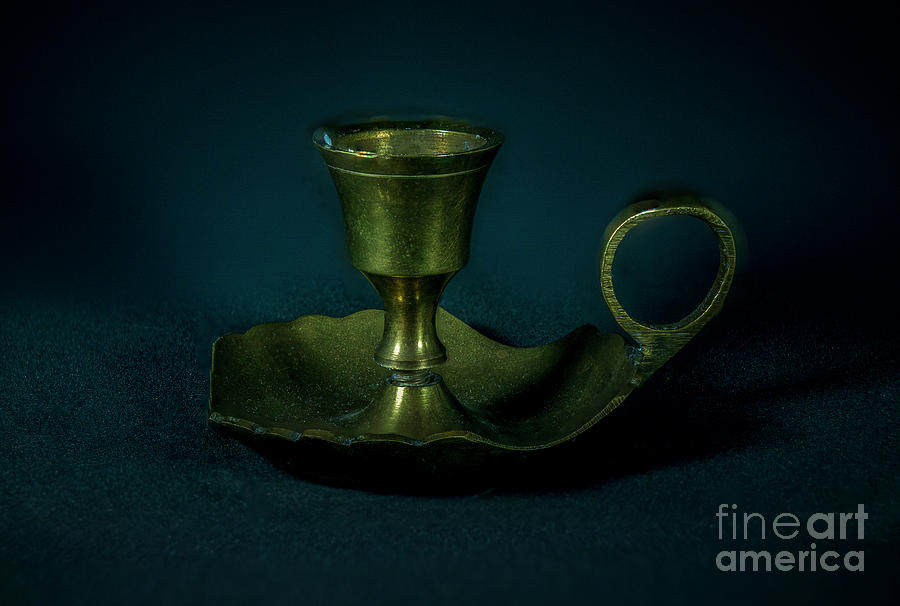 Antique Brass Candle Holder Twilight Photograph by Pablo Avanzini
