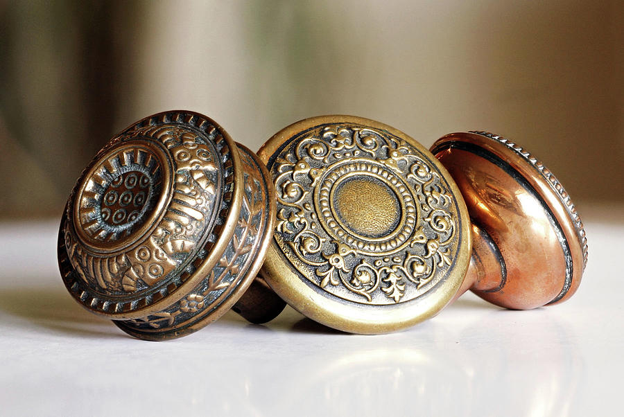 Antique Brass Doorknobs Photograph by Marilyn Hunt