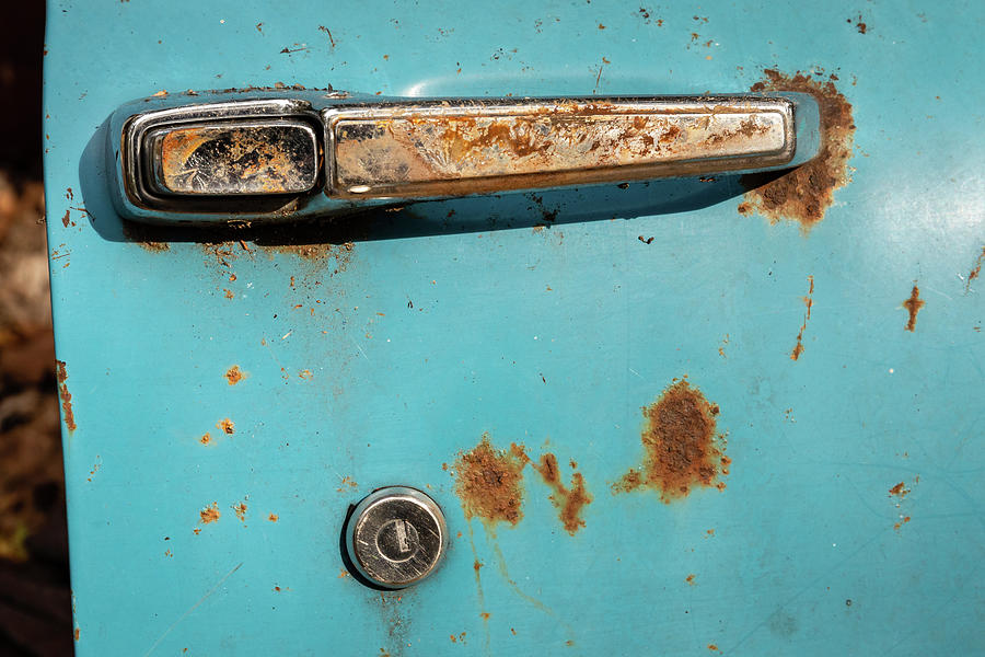 Antique Car Door and Handle Photograph by Craig A Walker