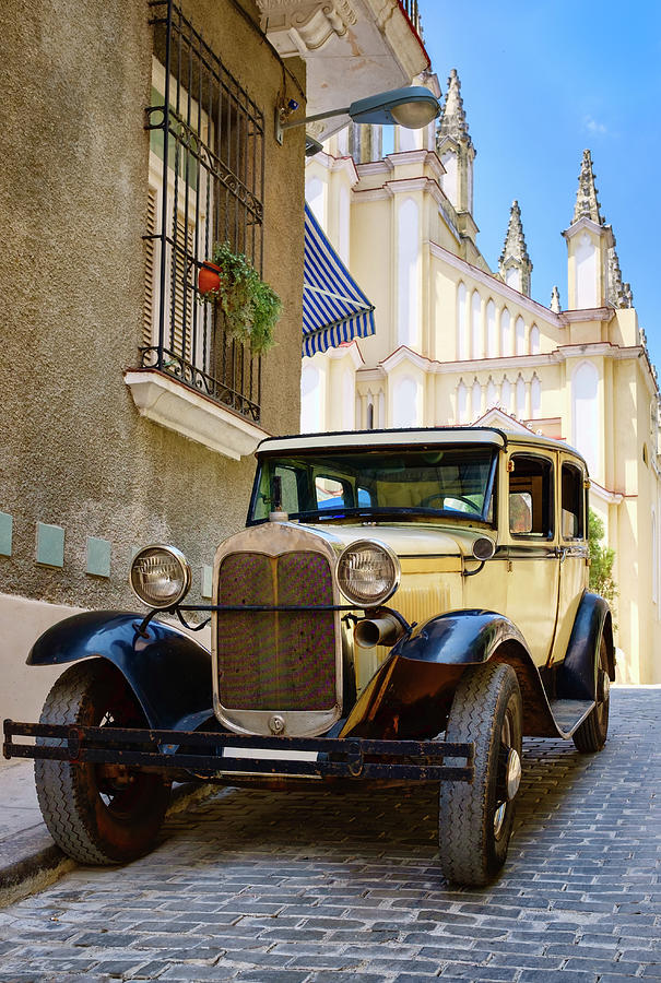 Antique car in Old Havana Photograph by Karel Miragaya
