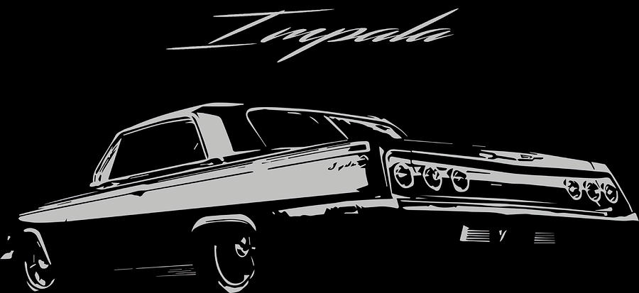 Antique Chevy Impala Poster Painting by Evie Keeley | Pixels