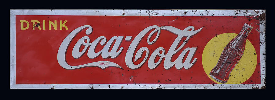 Man Cave Sign Photograph - antique CocaCola grocer sign by Flees Photos