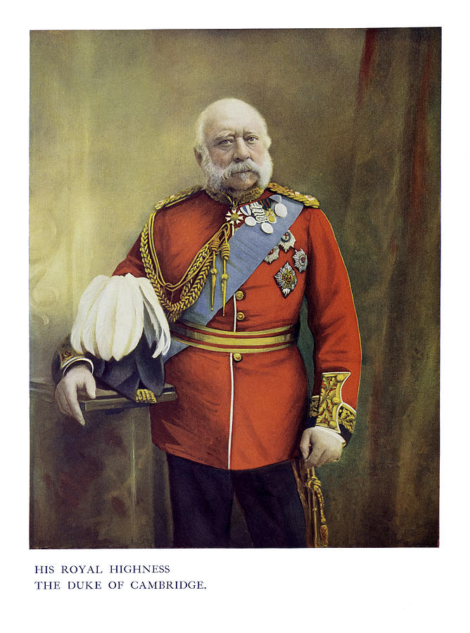 Antique color portrait of Prince George, Duke of Cambridge Photograph by Mikroman6