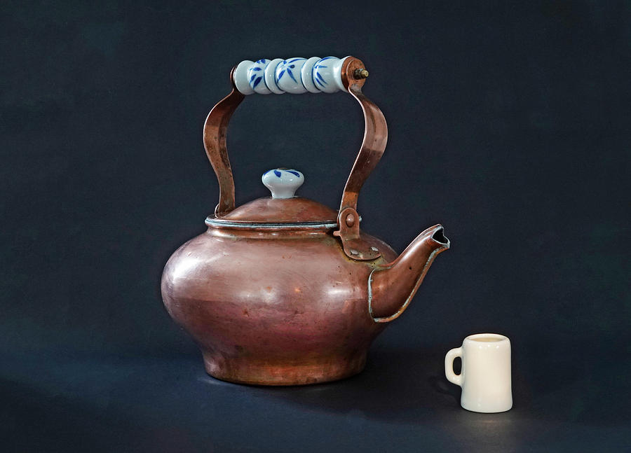 Antique copper teapot Photograph by Buddy Mays