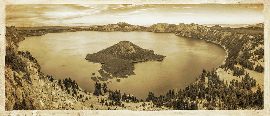Antique Crater Lake 2 Digital Art by Pelo Blanco Photo