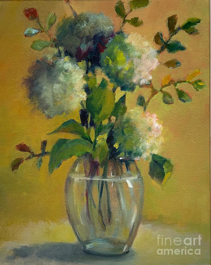 Antique Floral Painting by Michelle Abrams