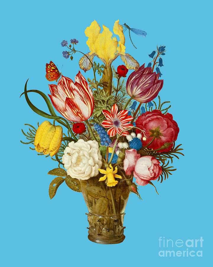 Flower Digital Art - Antique Flowers by Madame Memento