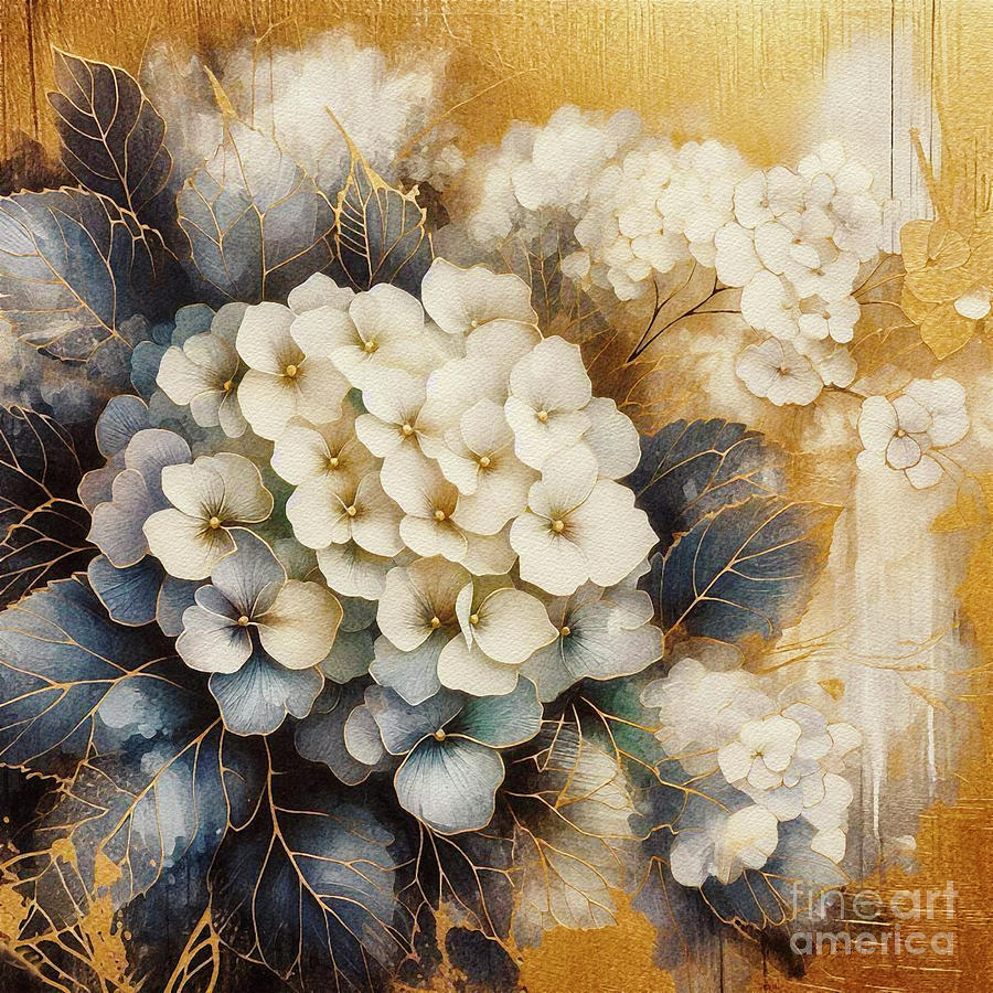 Antique Gold Bloom Digital Art by Maria Angelica Maira