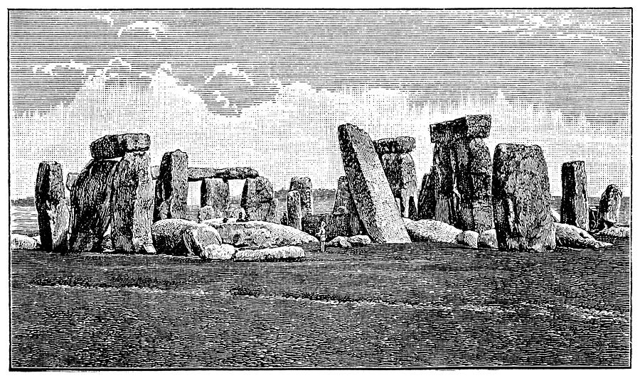 Antique illustration of Stone Circle, Stonehenge Drawing by Ilbusca