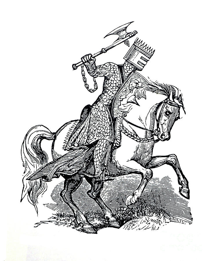 Antique Image Knight on a horse. Digital Art by Pete Klinger