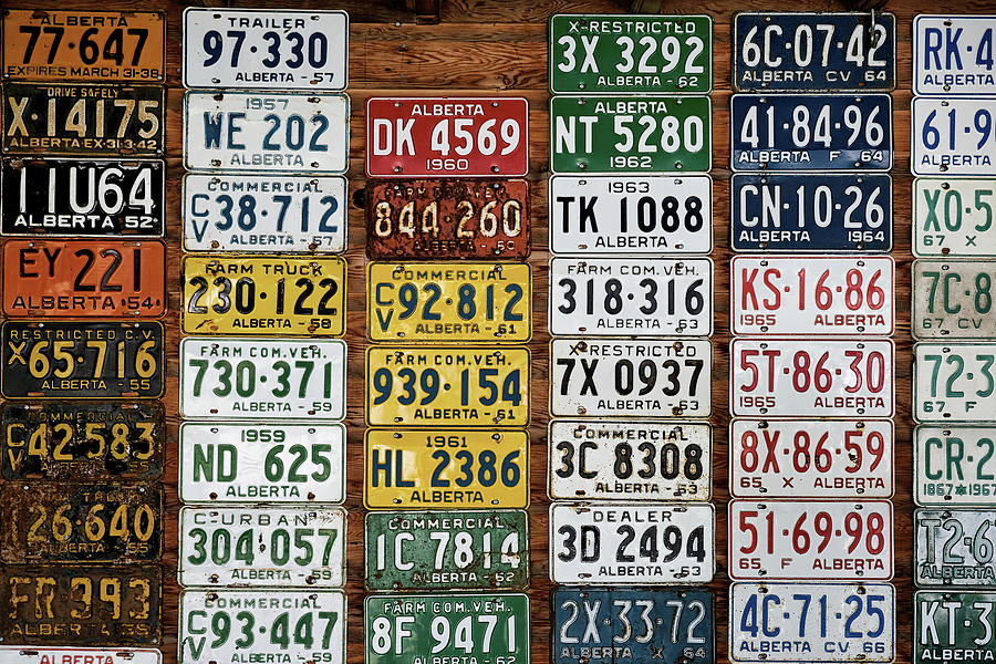 Antique License Plates Photograph by Rosemary Howard | Pixels