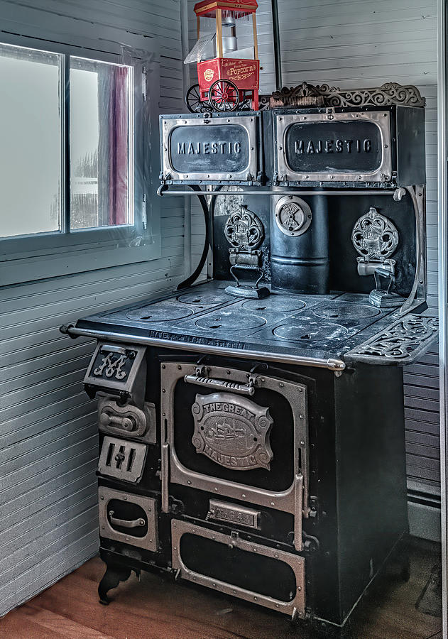 Antique Majestic Stove Photograph by Marcy Wielfaert