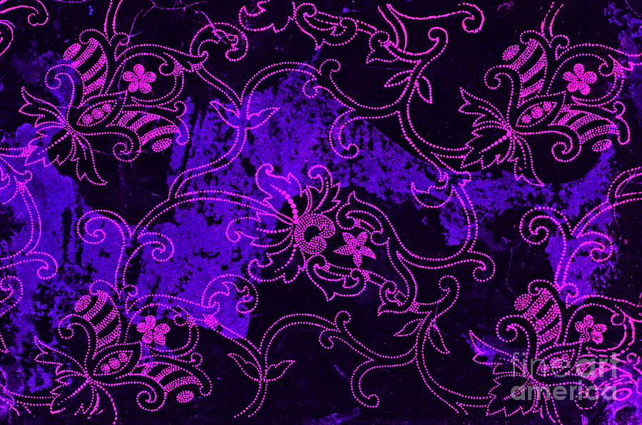Antique Persian Purple and Lavender Paisley Fantastic Flowers Digital Art by Peter Ogden