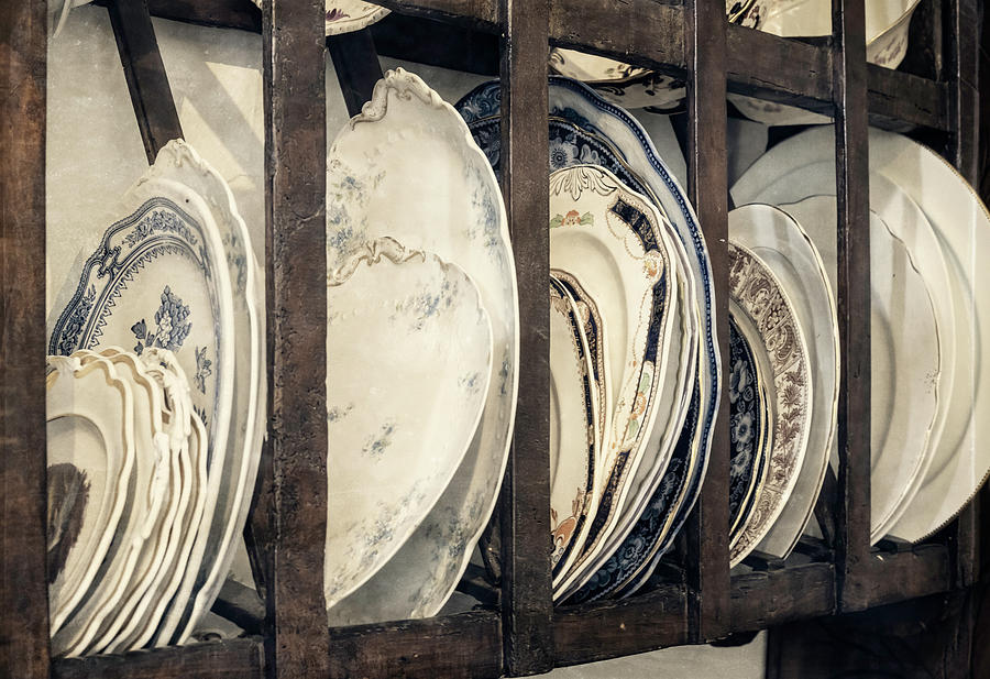 Antique Plates in Italy Photograph by Joan Carroll