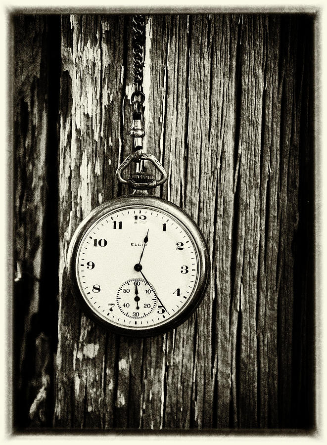 Pocket Watch Photograph - Antique Pocket Watch 1 031822 by Mary Bedy