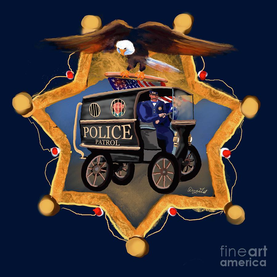 Antique Police Patrol Wagon Framed Digital Art by Doug Gist