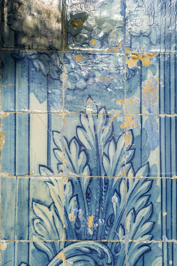 Antique Portuguese Azulejo - Centuries Old Traditional Tiled Picture Photograph by Georgia Mizuleva
