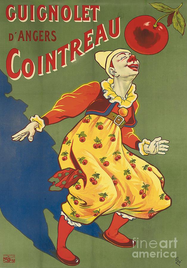 Antique poster for Cointreau Painting by Eugene Oge