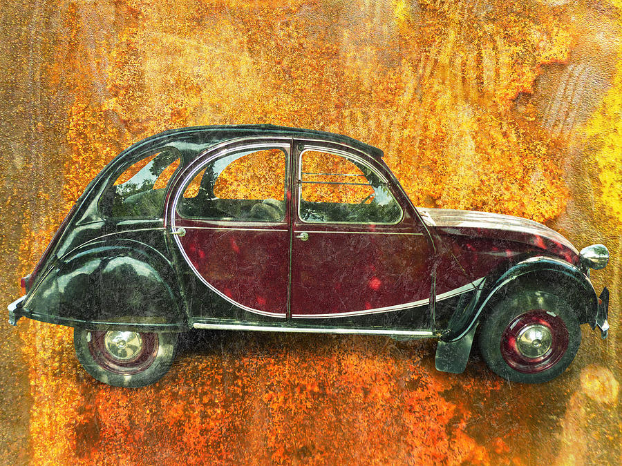 Antique Ride Mixed Media by Ally White