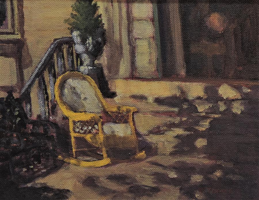 Antique Rocker Painting by Bill Tomsa