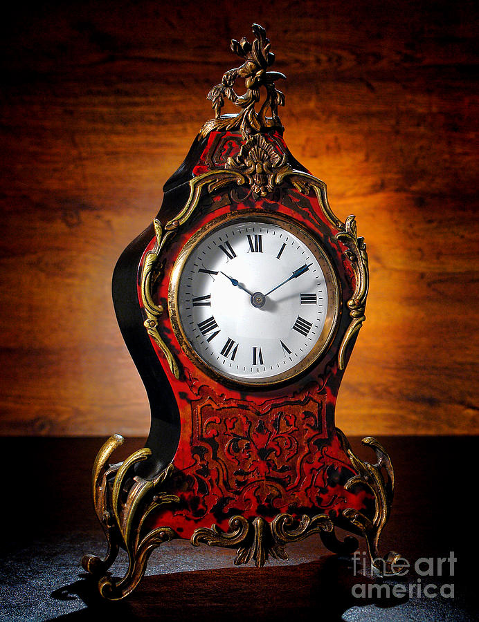 Antique Rococo Clock Photograph by Olivier Le Queinec