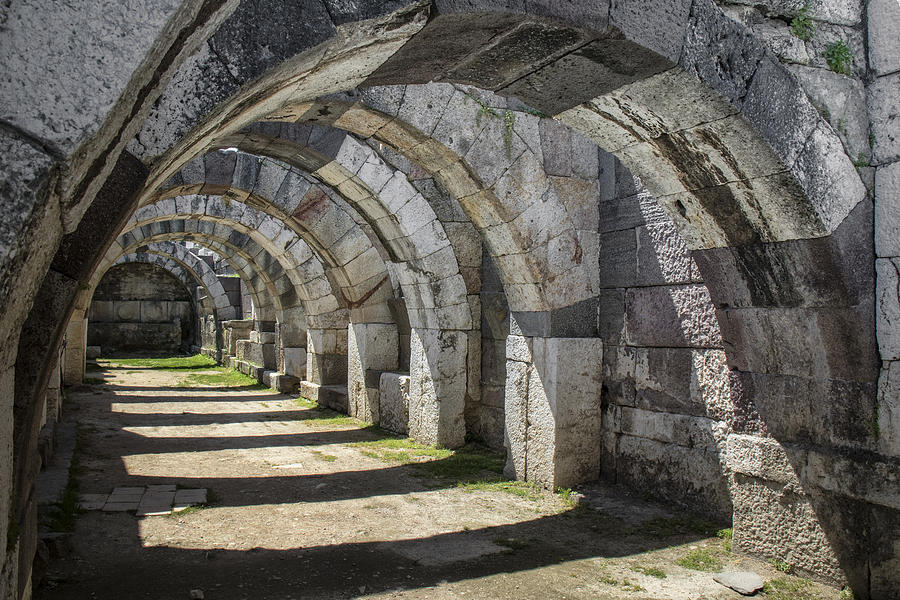 Antique roman arches of the Izmir Agora, Turkey Photograph by Izzet Keribar